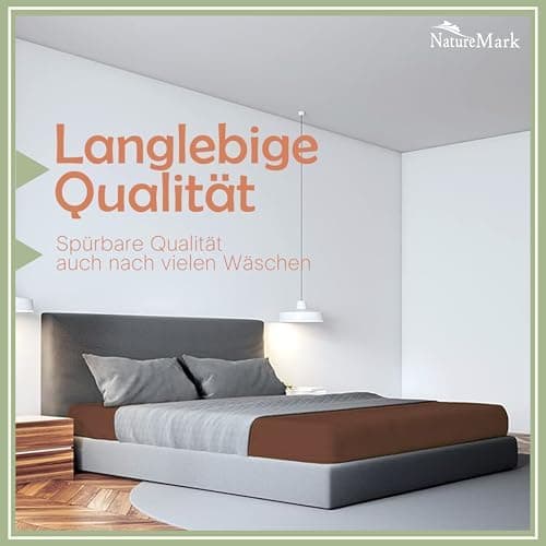 NatureMark Mikrofaser-Spannbettlaken 90x200–100x200 cm, türkis