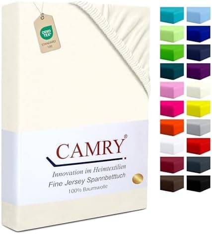 Camry Spannbettlaken 180x200–200x200 cm – Baumwoll‑Jersey Orange