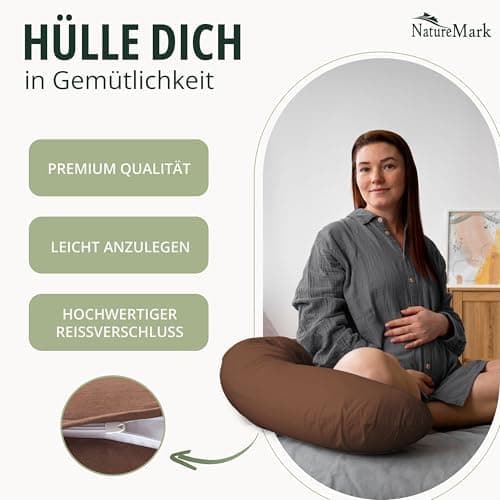 NatureMark Jersey Kissenbezüge – weich & atmungsaktiv, hautfreundlich – 40x40 cm, Anthrazit