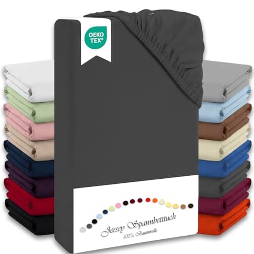 Julido Jersey-Spannbettlaken 140x200 cm – Baumwolle, OEKO-TEX® Standard 100, hautfreundlich & allergikergeeignet, Grün