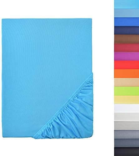 NatureMark Mikrofaser-Spannbettlaken 90x200–100x200 cm, türkis