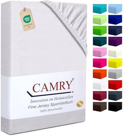 Camry Spannbettlaken 180x200–200x200 cm – Baumwoll‑Jersey Orange