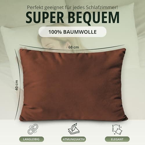 NatureMark Jersey Kissenbezüge – weich & atmungsaktiv, hautfreundlich – 40x40 cm, Anthrazit