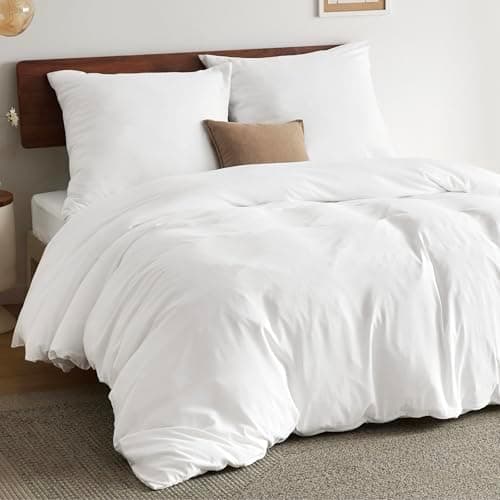 BEDSURE Bettwäsche 135x200 4‑teilig – Weiches Baumwoll‑Feeling Bettwäsche‑Set 135 x 200 cm, inkl. 2 Kissenbezüge 80x80,