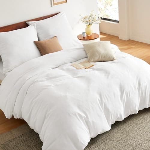 BEDSURE Bettwäsche 135x200 4‑teilig – Weiches Baumwoll‑Feeling Bettwäsche‑Set 135 x 200 cm, inkl. 2 Kissenbezüge 80x80,