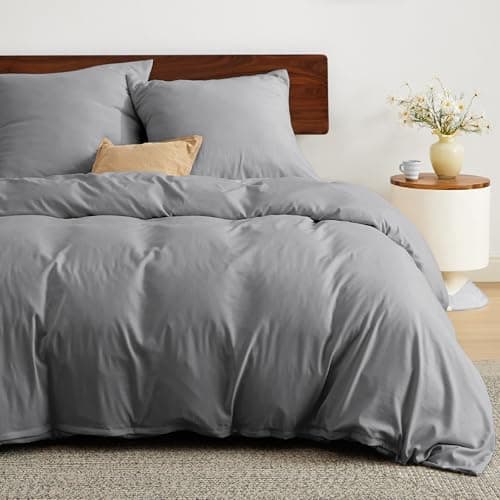 BEDSURE Bettwäsche 135x200 4‑teilig – Weiches Baumwoll‑Feeling Bettwäsche‑Set 135 x 200 cm, inkl. 2 Kissenbezüge 80x80,
