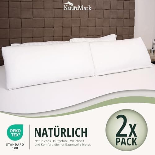 NatureMark Jersey Kissenbezüge – weich & atmungsaktiv, hautfreundlich – 40x40 cm, Anthrazit