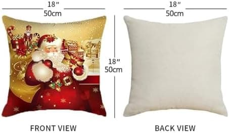 4er Set Kissenbezüge Weihnachten 40×80 cm – festliche Kissenhüllen für Sofa & Wohnzimmer