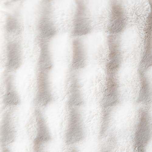 2er‑Set Samt‑Plüsch Kissenbezüge 45x45 cm – Luxus weiche Zierkissenhüllen, Cremeweiß