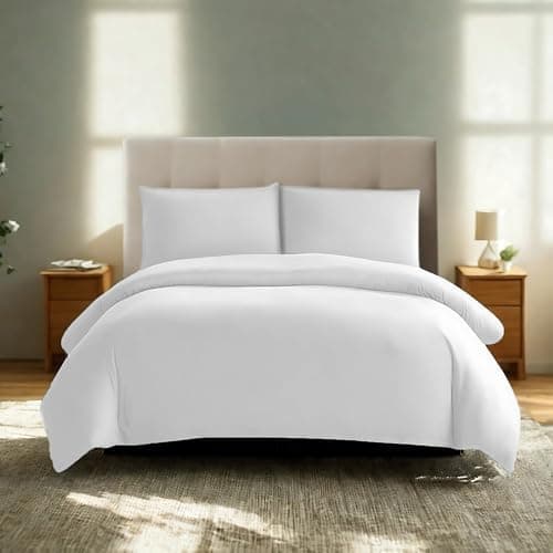 Komfortec Bettwäsche 2‑teilig (Bettbezug 155x220 + Kissenbezug 80x80) – superweiche gebürstete 100% Mikrofaser, Grau, OE