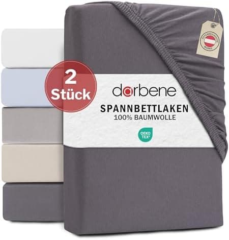 Spannbettlaken 140x200 cm – Jersey Baumwolle, Oeko‑TEX zertifiziert