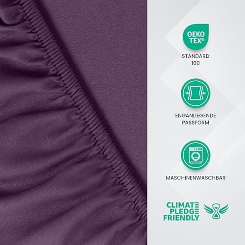 Utopia Bedding Spannbettlaken 180×200 cm – Grau, gebürstete Polyester‑Mikrofaser, OEKO‑TEX zertifiziert