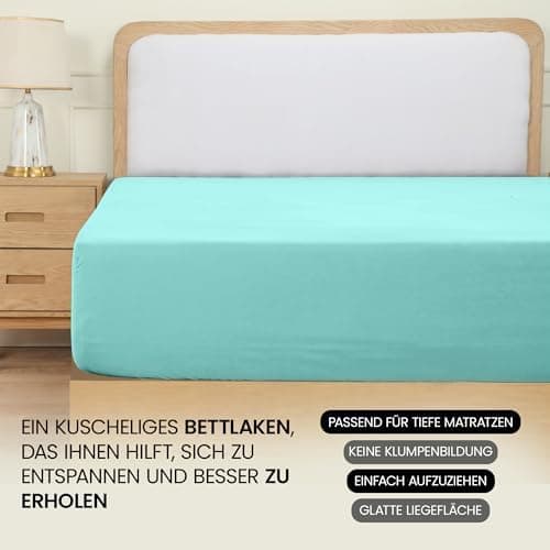 Utopia Bedding Spannbettlaken 180×200 cm – Grau, gebürstete Polyester‑Mikrofaser, OEKO‑TEX zertifiziert