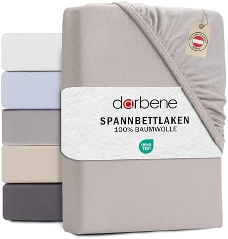 Spannbettlaken 140x200 cm – Jersey Baumwolle, Oeko‑TEX zertifiziert