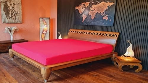 AVANTGARDE Spannbettlaken 180x200–200x220 cm, 40 cm Steg – 100% Jersey-Baumwolle 170 g/m², OEKO-TEX – passend für Boxspr