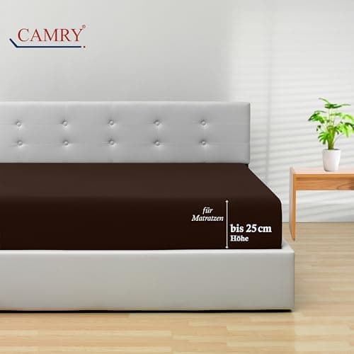 Camry Spannbettlaken 180x200–200x200 cm – Baumwoll‑Jersey Orange