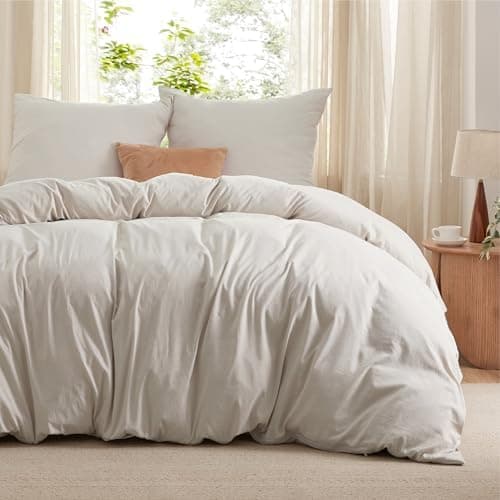 BEDSURE Bettwäsche 135x200 4‑teilig – Weiches Baumwoll‑Feeling Bettwäsche‑Set 135 x 200 cm, inkl. 2 Kissenbezüge 80x80,