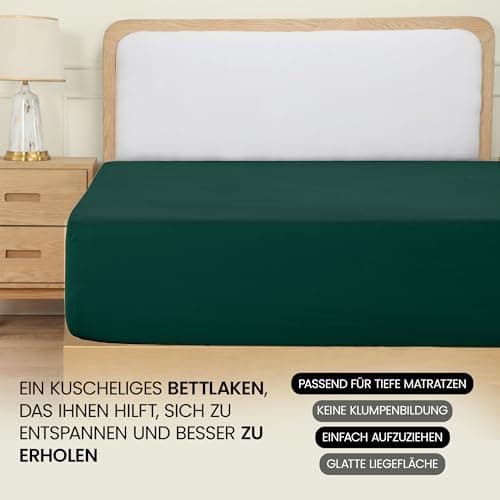 Utopia Bedding Spannbettlaken 180×200 cm – Grau, gebürstete Polyester‑Mikrofaser, OEKO‑TEX zertifiziert