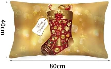 4er Set Kissenbezüge Weihnachten 40×80 cm – festliche Kissenhüllen für Sofa & Wohnzimmer
