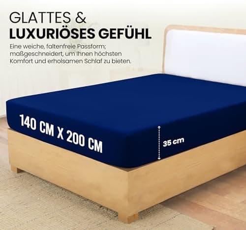 Utopia Bedding Spannbettlaken 180×200 cm – Grau, gebürstete Polyester‑Mikrofaser, OEKO‑TEX zertifiziert