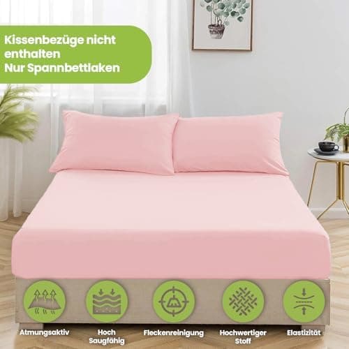 Julido Jersey-Spannbettlaken 140x200 cm – Baumwolle, OEKO-TEX® Standard 100, hautfreundlich & allergikergeeignet, Grün