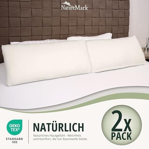 NatureMark Jersey Kissenbezüge – weich & atmungsaktiv, hautfreundlich – 40x40 cm, Anthrazit