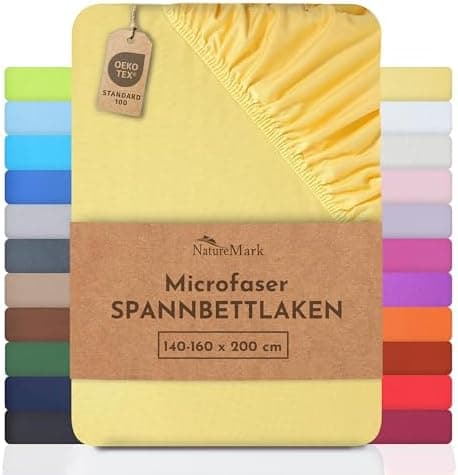 NatureMark Mikrofaser-Spannbettlaken 90x200–100x200 cm, türkis