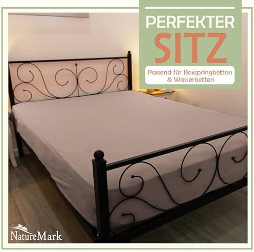 NatureMark Mikrofaser-Spannbettlaken 90x200–100x200 cm, türkis