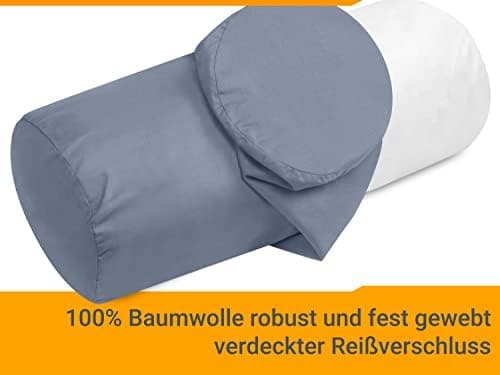 Doppelpack Baumwoll-Kissenbezüge 40 x 15 cm – Navyblau, schlichtes modernes Design