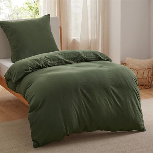 BEDSURE Bettwäsche 135x200 4‑teilig – Weiches Baumwoll‑Feeling Bettwäsche‑Set 135 x 200 cm, inkl. 2 Kissenbezüge 80x80,