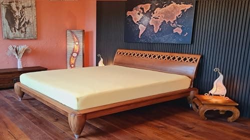 AVANTGARDE Spannbettlaken 180x200–200x220 cm, 40 cm Steg – 100% Jersey-Baumwolle 170 g/m², OEKO-TEX – passend für Boxspr