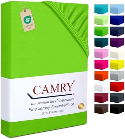 Camry Spannbettlaken 180x200–200x200 cm – Baumwoll‑Jersey Orange