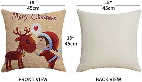 4er Set Kissenbezüge Weihnachten 40×80 cm – festliche Kissenhüllen für Sofa & Wohnzimmer