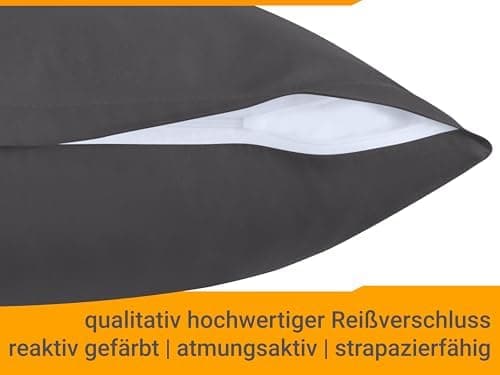 Doppelpack Baumwoll-Kissenbezüge 40 x 15 cm – Navyblau, schlichtes modernes Design