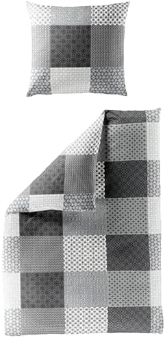 Bierbaum Fein-Biber Bettwäsche – 100% Baumwolle, 135x200 + 80x80 cm
