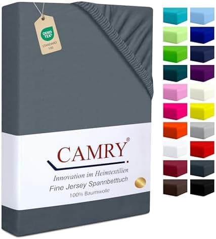 Camry Spannbettlaken 180x200–200x200 cm – Baumwoll‑Jersey Orange