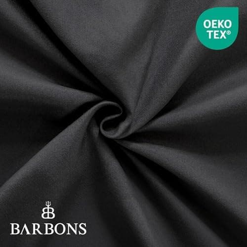 BARBONS Spannbettlaken 140x200 cm – 100% Baumwolle Jersey, für Boxspringbett & Matratzen bis 27 cm – Hellgrau
