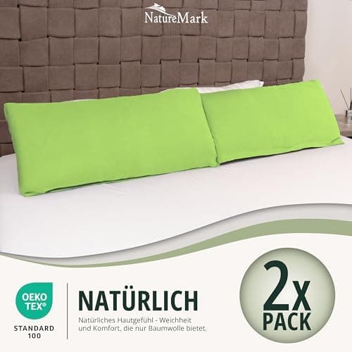 NatureMark Jersey Kissenbezüge – weich & atmungsaktiv, hautfreundlich – 40x40 cm, Anthrazit