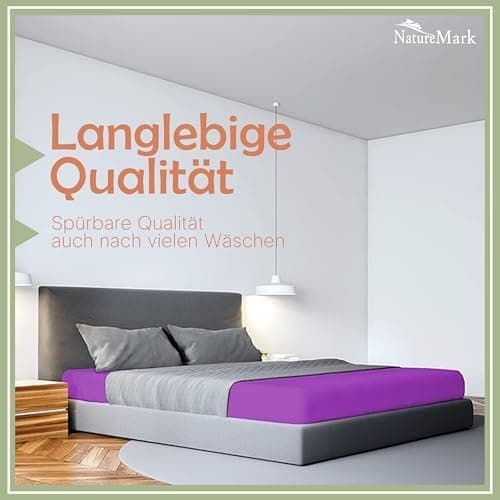 NatureMark Mikrofaser-Spannbettlaken 90x200–100x200 cm, türkis