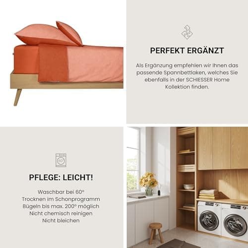 Schiesser Spannbettlaken Jessi – 100% gekämmte Baumwolle aus nachhaltiger Produktion | 180–190×200 cm, Matratzenhöhe bis