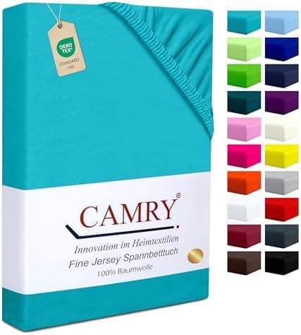 Camry Spannbettlaken 180x200–200x200 cm – Baumwoll‑Jersey Orange