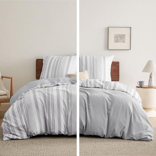 BEDSURE Bettwäsche-Set 135x200 (4-teilig) – Wendebettwäsche OEKO-TEX STANDARD 100 mit Reißverschluss, 2×80x80 Kissenbezü