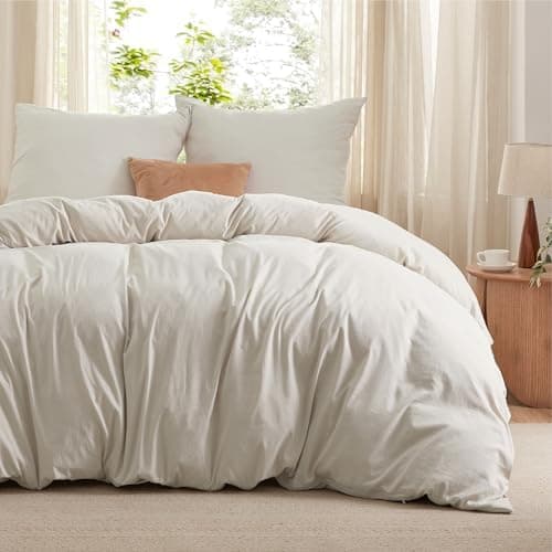 BEDSURE Bettwäsche 135x200 4‑teilig – Weiches Baumwoll‑Feeling Bettwäsche‑Set 135 x 200 cm, inkl. 2 Kissenbezüge 80x80,