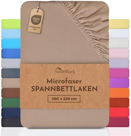 NatureMark Mikrofaser-Spannbettlaken 90x200–100x200 cm, türkis