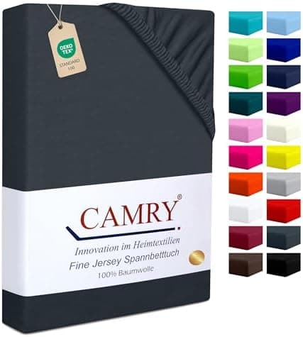 Camry Spannbettlaken 180x200–200x200 cm – Baumwoll‑Jersey Orange