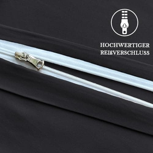 Kissenbezug 40x80 cm 2er Set – 100% Mikrofaser Beige, weich & bügelfrei mit Reißverschluss