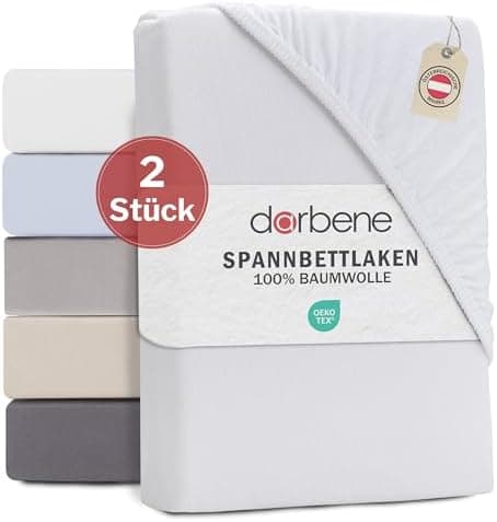 Spannbettlaken 140x200 cm – Jersey Baumwolle, Oeko‑TEX zertifiziert