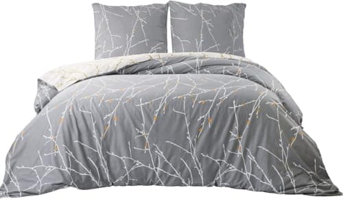 BEDSURE Bettwäsche-Set 135x200 (4-teilig) – Wendebettwäsche OEKO-TEX STANDARD 100 mit Reißverschluss, 2×80x80 Kissenbezü