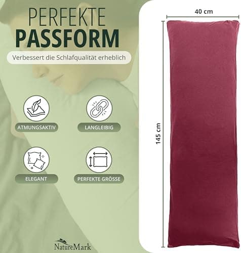 NatureMark Jersey Kissenbezüge – weich & atmungsaktiv, hautfreundlich – 40x40 cm, Anthrazit