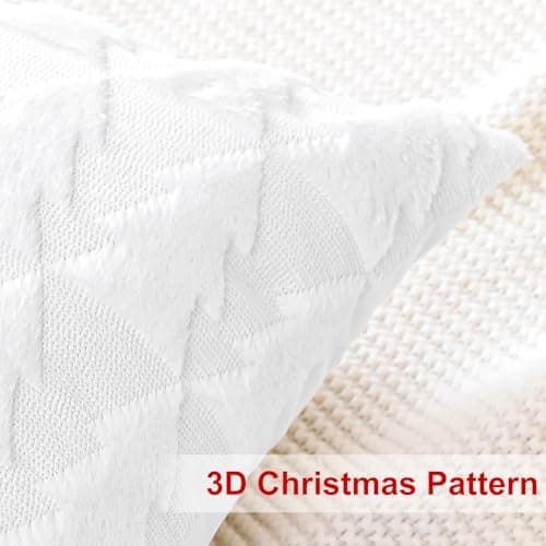 Artscope 2er-Set Kissenbezüge (40x40 cm) – weicher Kurzplüsch Wollsamt, Schneeflocke Creme Beige